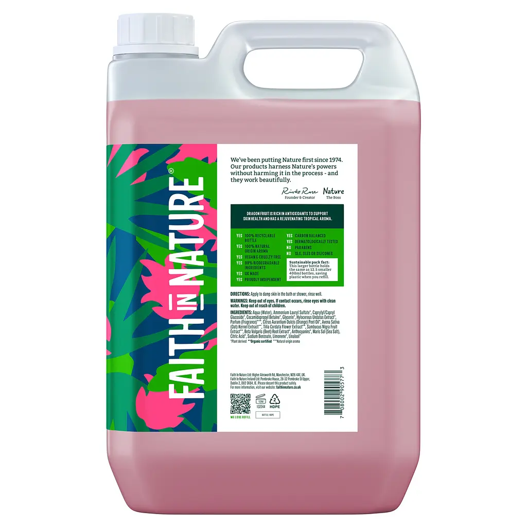 Натуральний гель для душу Faith in Nature з фруктом дракона 5 л - фото 2