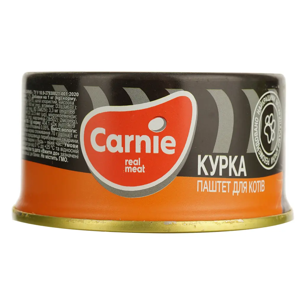 Вологий корм для котів Carnie Паштет м'ясний з куркою 90 г (90013) - фото 2