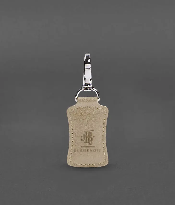 Шкіряний брелок Premium Світло-бежевий - фото 2