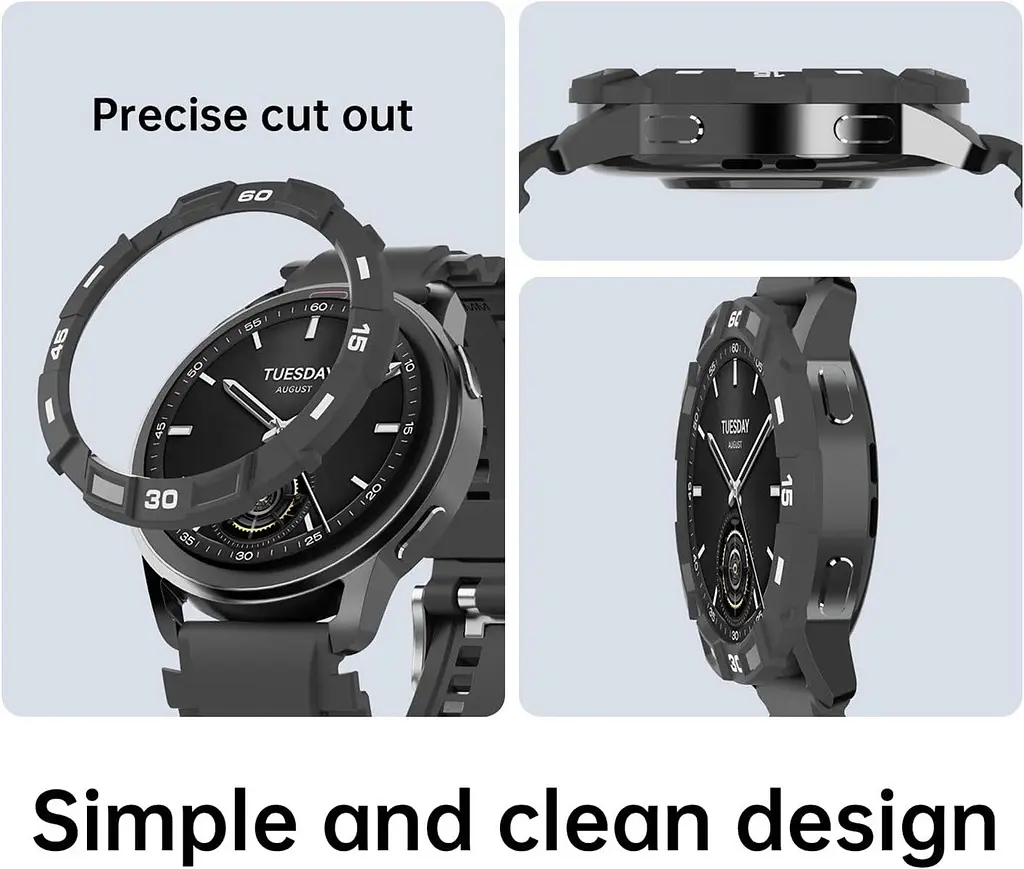 Безель Sikai для смарт-часов Xiaomi Watch S3 Black-white Sport - фото 6