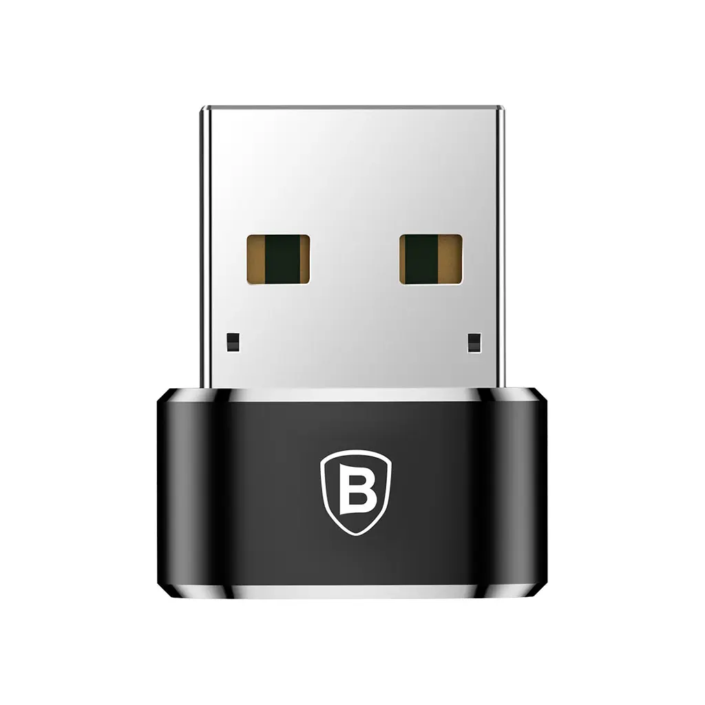 Перехідник USB 2.0 AF to USB-C black Baseus (CAAOTG-01) - фото 3