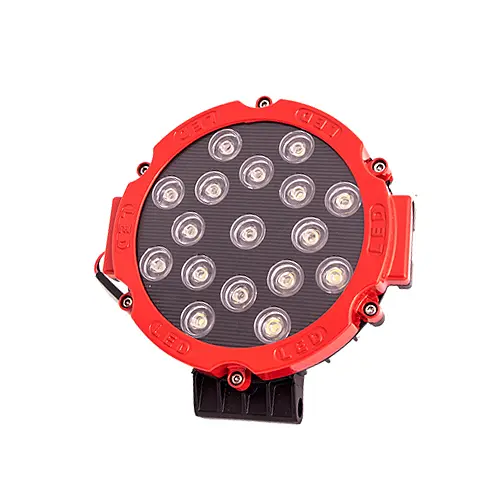 LED Додаткова Фара 175x40x195 мм 51W 17Led x 3W 6000К 9-36V (WLP-51R1RD) - фото 2