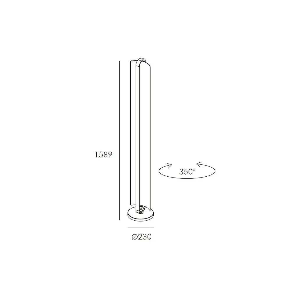 Торшер Skarlat RLL8116 27W WH+BK 3000K - фото 2