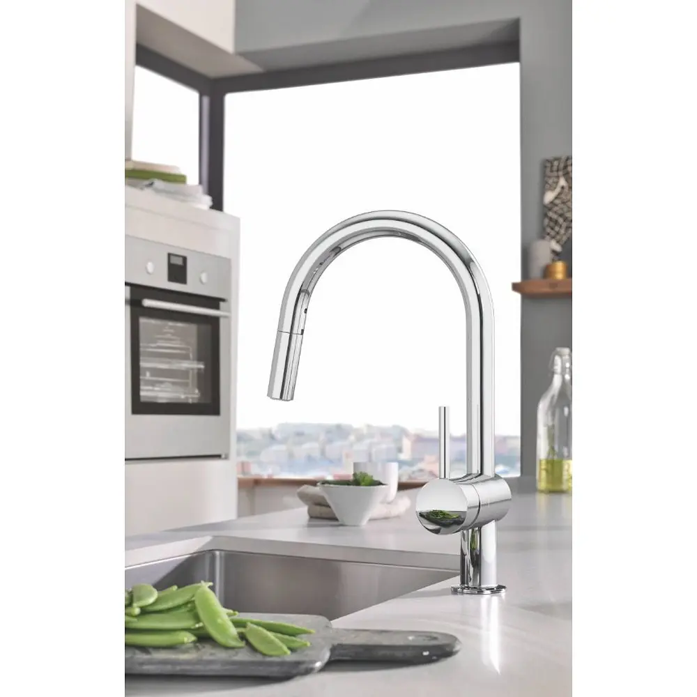 Смеситель для кухни с выдвижным изливом Grohe Minta 32321002 Хром - фото 5
