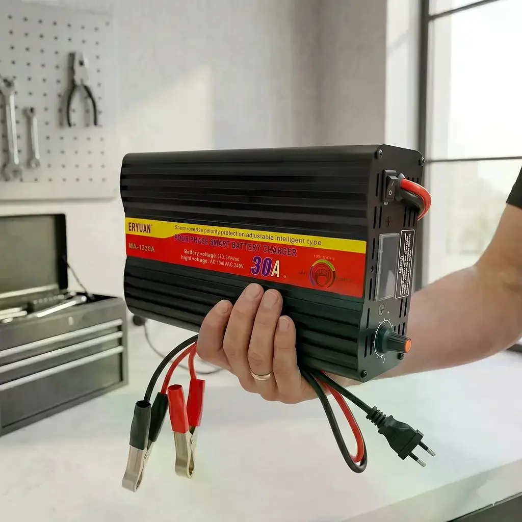 Зарядний пристрій EY-1230A 30A 12V для свинцево-кислотних акумуляторів • Автоматична зарядка АКБ для авто, мото, ДБЖ і техніки - фото 4