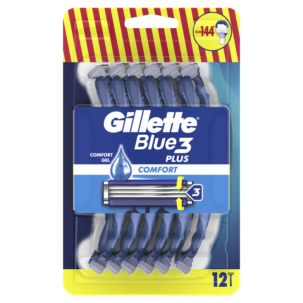 Бритва Gillette Blue 3 Plus Comfort 12 шт. (8700216148092) - фото 2