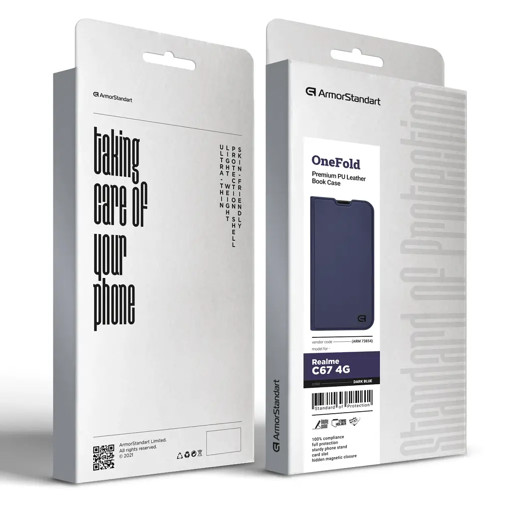 Чохол-книжка ArmorStandart OneFold Case для Realme C67 4G Dark Blue - фото 6