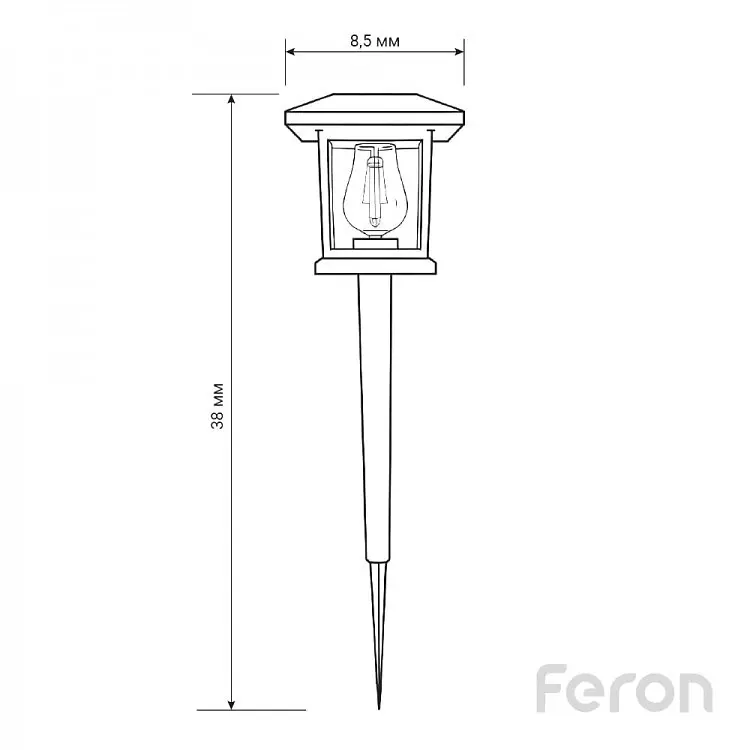 Ґрунтовий світлодіодний світильник Feron PL145 2800К на сонячній батареї чорний 2 шт (уп.) - фото 7