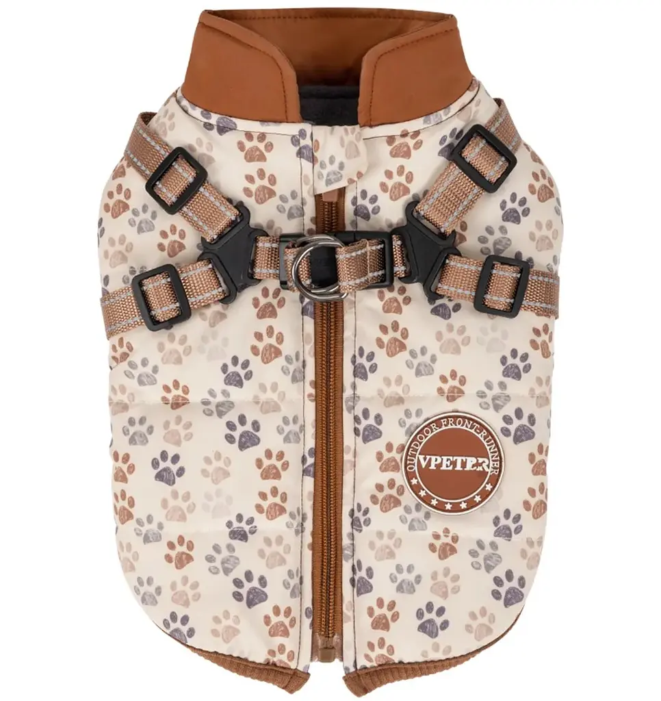 Зимова куртка для собак V.PET.B.R. Luxury Dog Jacket C519 Brown Paw - фото 2