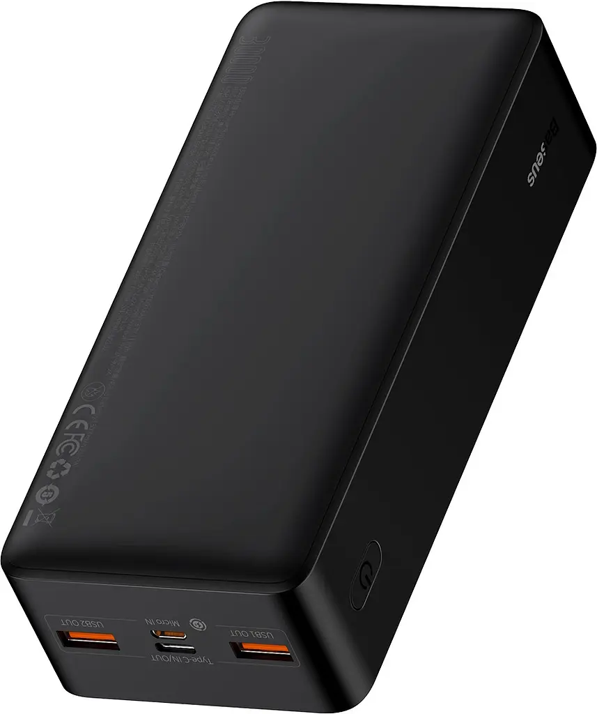 Портативний акумулятор Baseus Bipow Digital Display 20W 30000mAh black (PPDML-N01) - фото 3