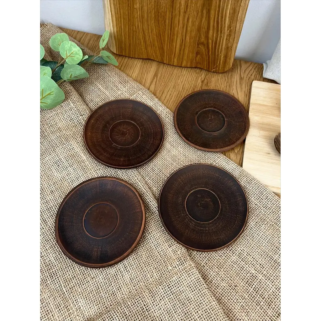 Блюдце для чашки керамічне (глиняне) - фото 7