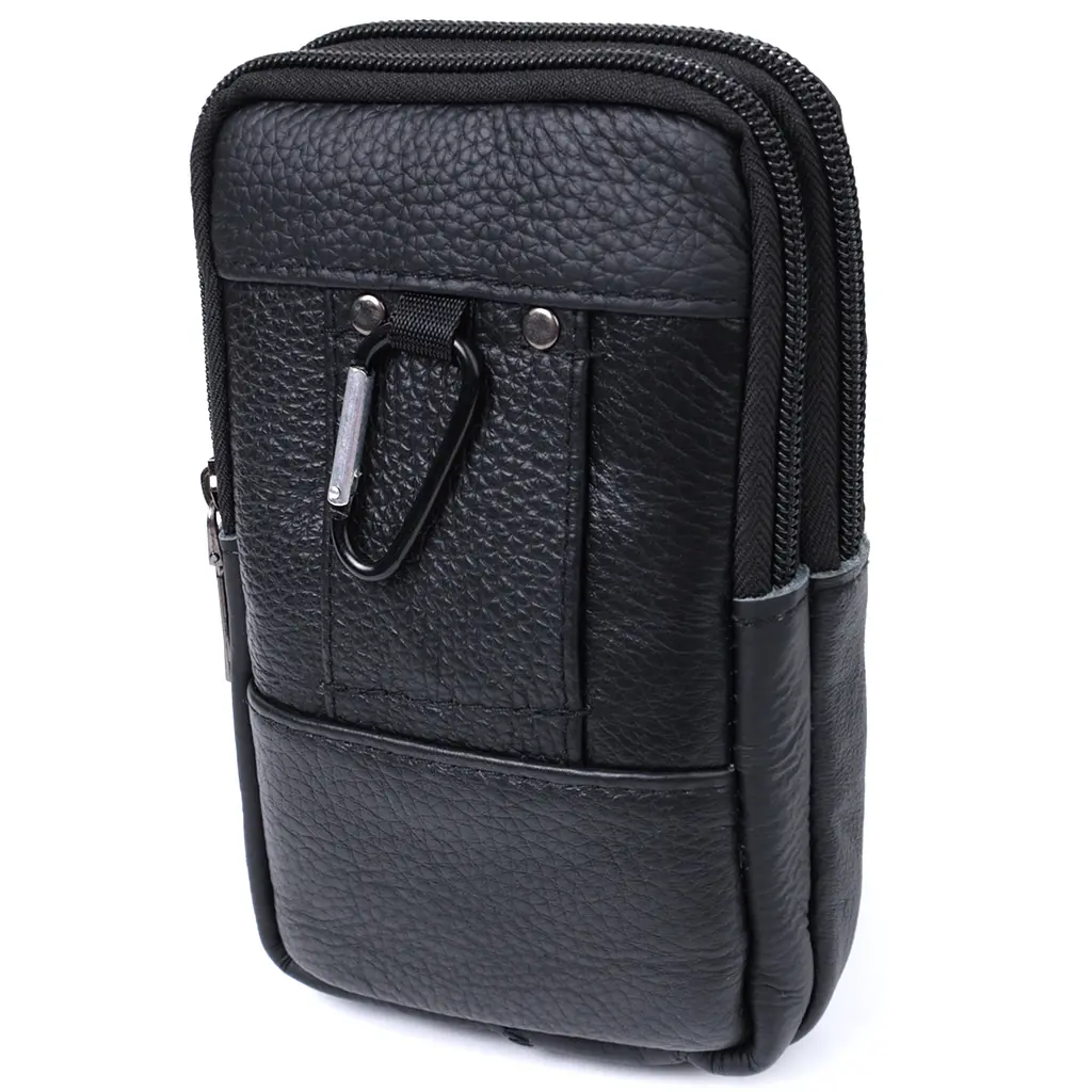 Сумка мужская на пояс из натуральной кожи Vintage 10х17х4 см sum0026994 - фото 12
