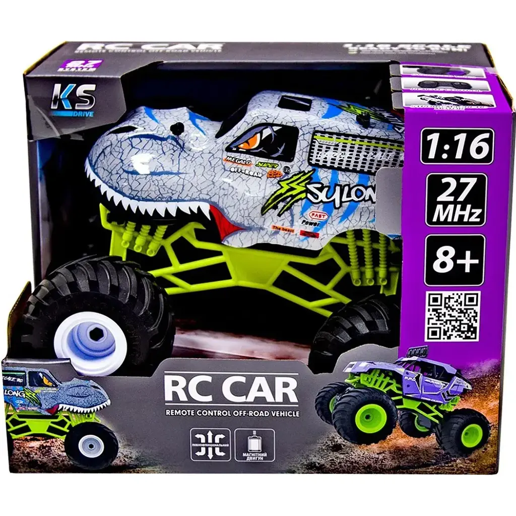 Машинка на радіокеруванні Sulong Toys Bigfoot Dinosaur 1:16 [SL-360RHGR] [114149] - фото 8