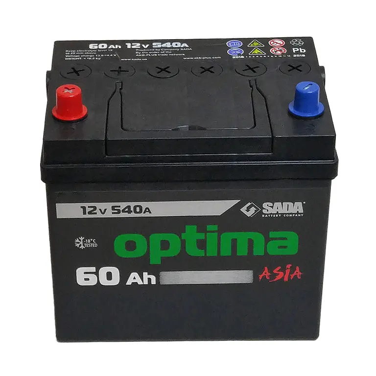 Автомобильный аккумулятор Optima Asia 6СТ-60 (+/-) 12В 60Ач 540А - фото 2