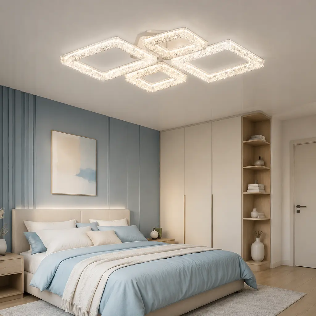 Світлодіодна люстра Splendid Ray LS/2S+2B LED (WH), білий, 60 Вт, від 8-16 м²