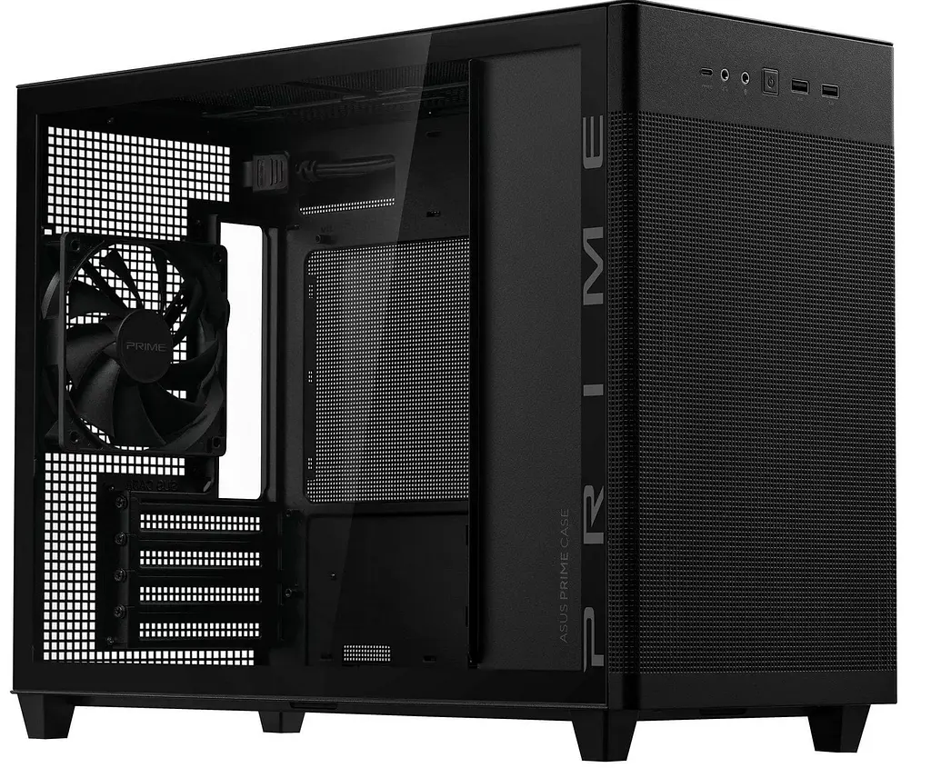 Корпус Asus Prime AP201 Tempered Glass без БЖ (90DC00G0-B39010) Black - фото 4