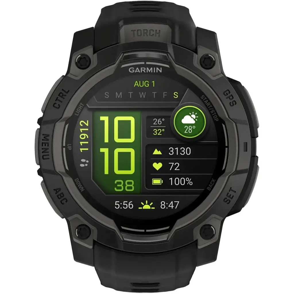 Смарт-часы Garmin Instinct 3 AMOLED 50mm Black with Charcoal Band (010-03020-00) [125558] - фото 2