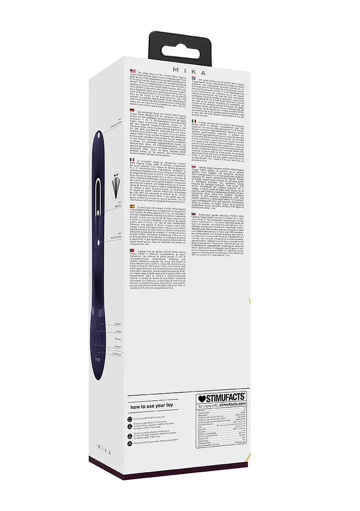 Вібратор-кролик Vive Mika G-Spot 23.2 см (фіолетовий) - фото 11