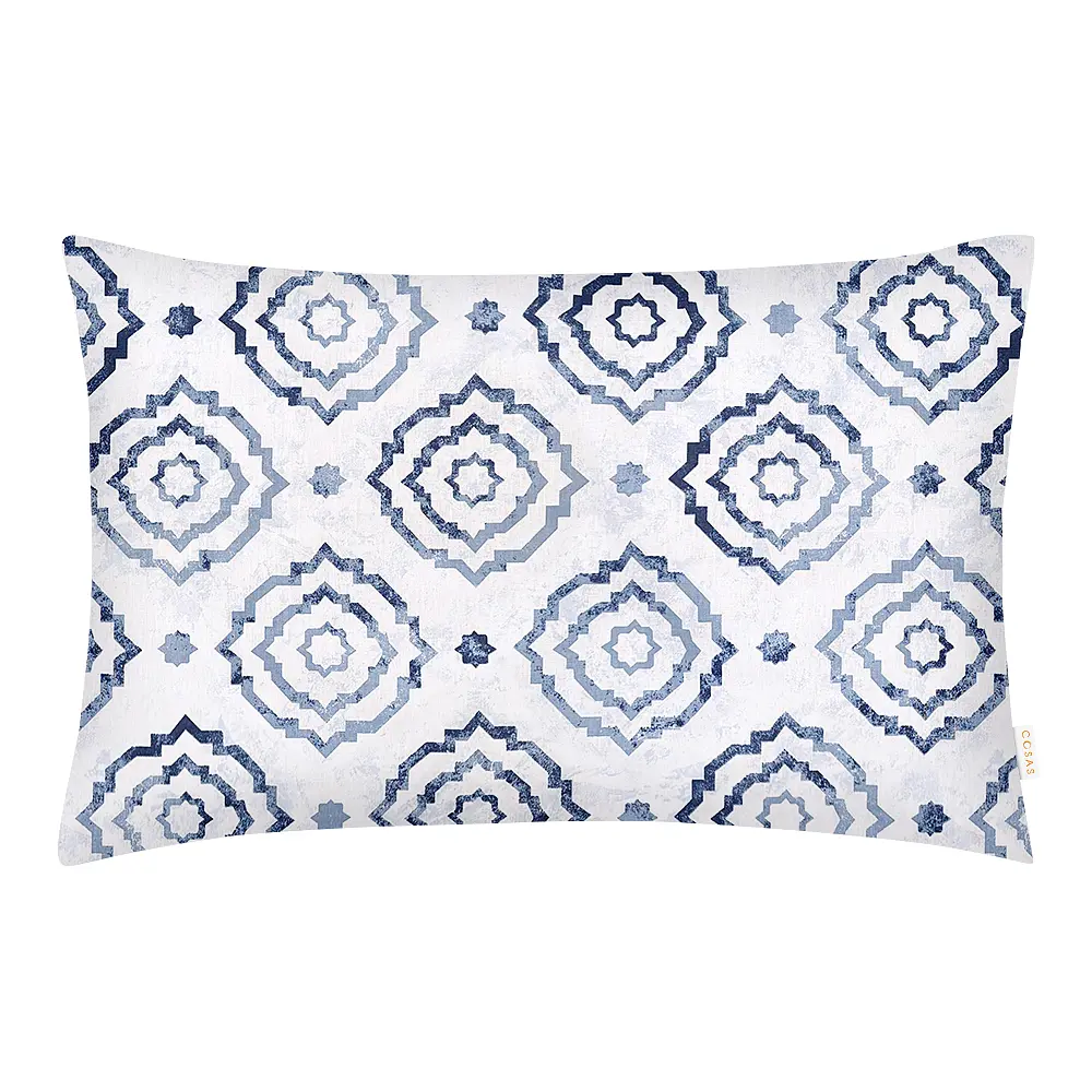 Комплект постельного белья Cosas Ornament CS6 Семейный серый (MoroccanDecor_87DarkBlue_160x2) - фото 5