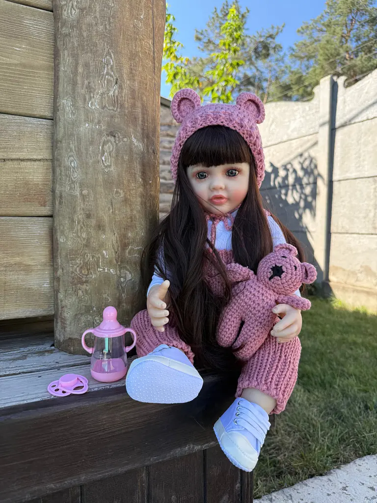 Реалістична Кукла Реборн 55 см повністю вінілова Doll Reborn Baby К0100202 - фото 2