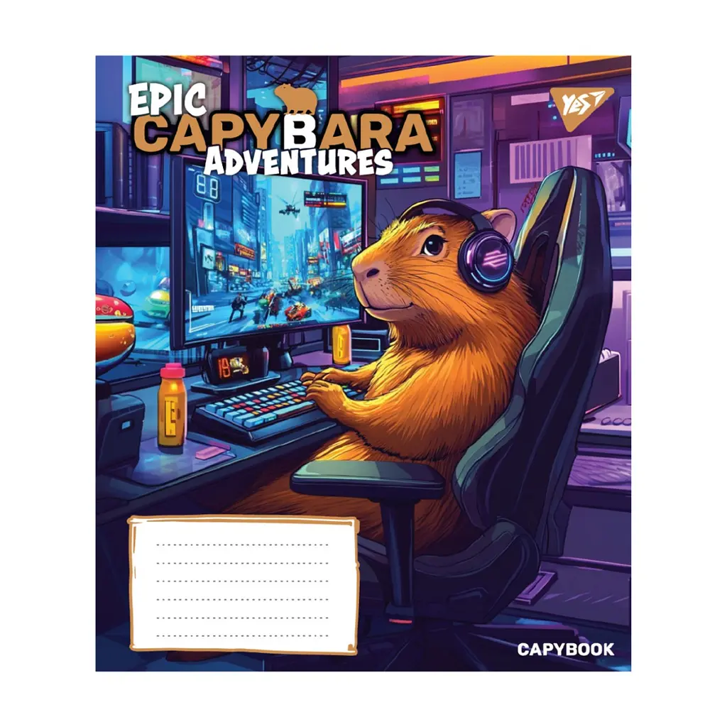 Зошит Yes Epic Capybara А5 12 аркушів лінія (767792), в асортименті - фото 3