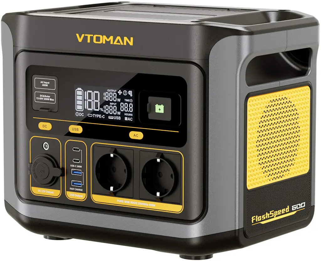 Зарядна станція Vtoman FlashSpeed 600 (499 Вт/г) 600W AC,MPTT,LiFePo4 - фото 3
