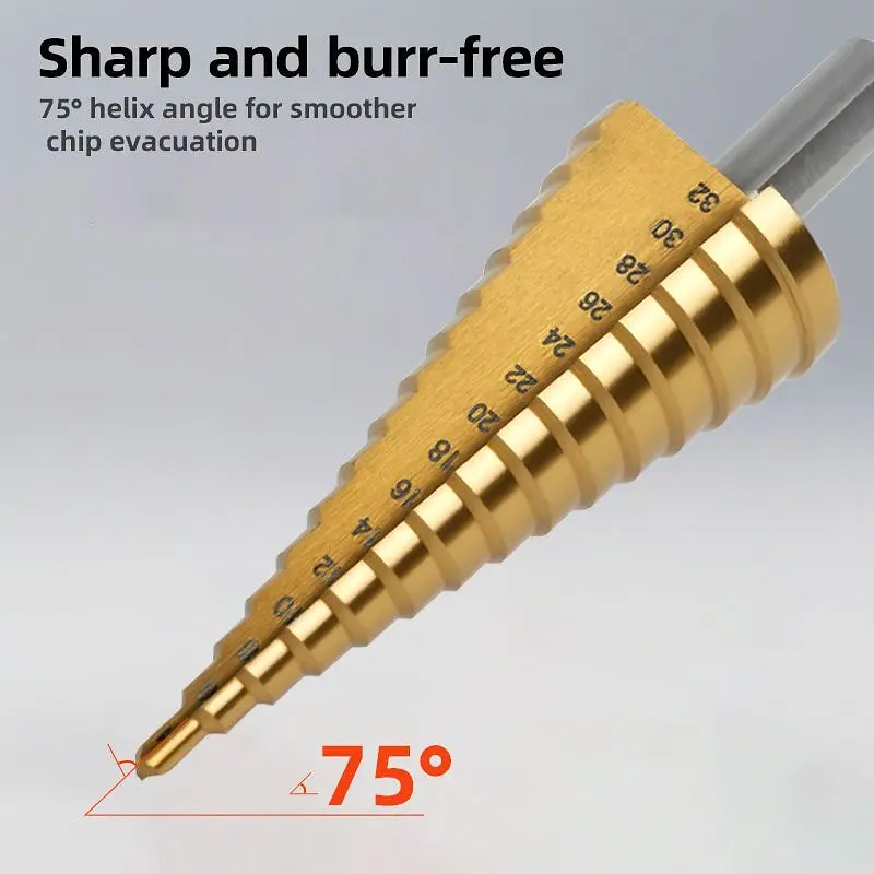 Набір східчастих свердл 3 шт. 4-12\20\32 мм EDH-JTZ0003-ED1 - фото 4