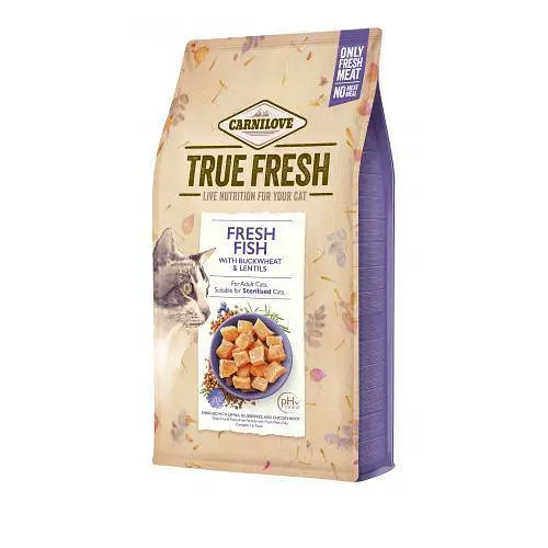 Сухий корм Carnilove True Fresh Cat для дорослих кішок, з рибою, 1,8 кг
