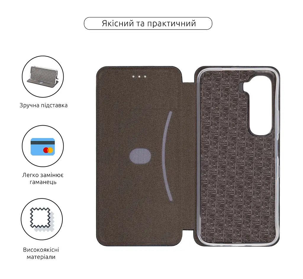 Чехол-книжка для Infinix Hot 60 5G, G-Case, черный, кожаный чехол-книга из экокожи (PU) и TPU, с магнитом, с подставкой и вместительным кардхолдером, противоударный, защита всего корпуса, ArmorStandart (ARM87244) - фото 3