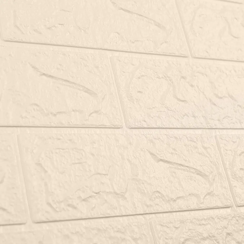 Самоклеюча декоративна 3D панель 3D Loft під цеглу кольору слонової кістки 700x770x3 мм (345-3) - фото 3