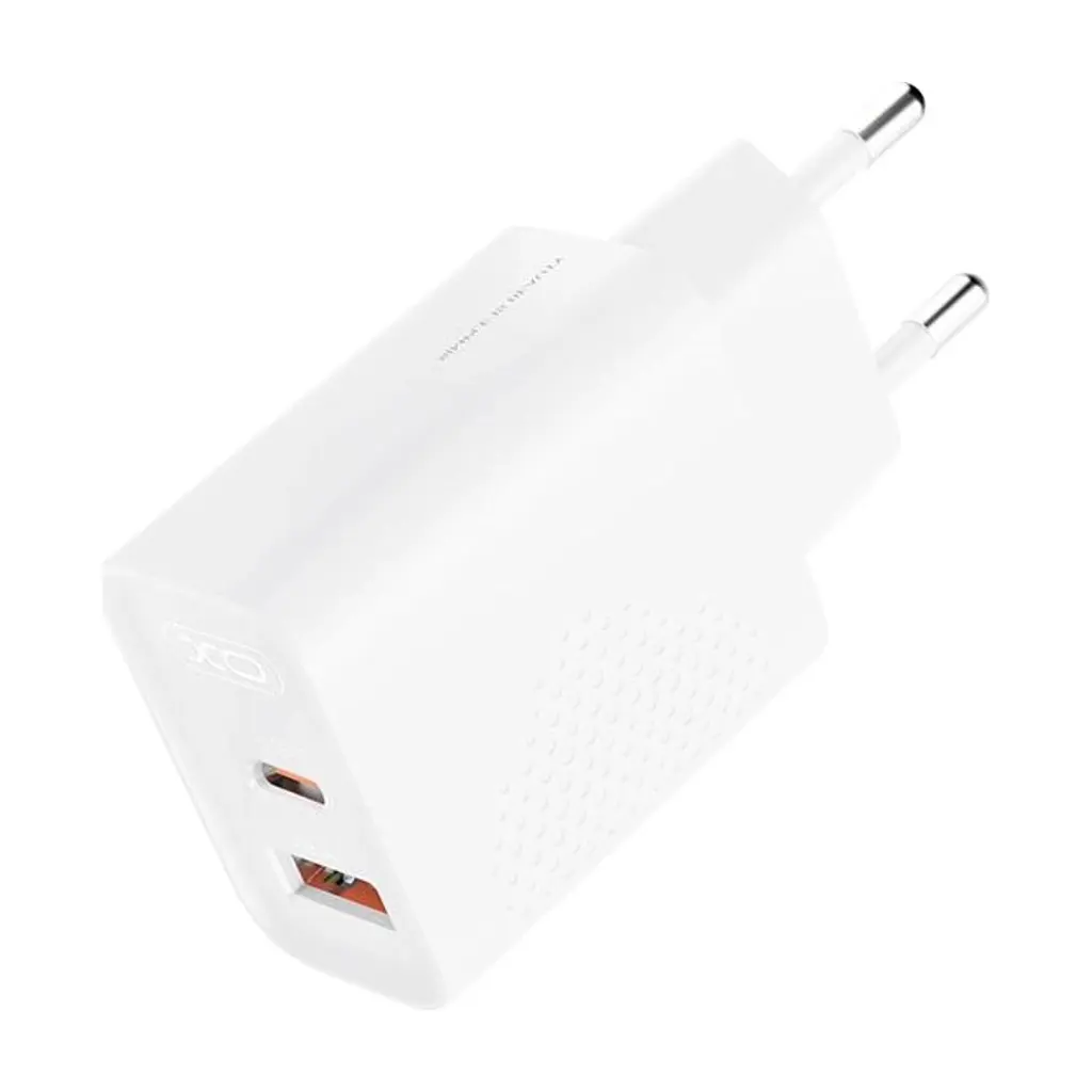 Зарядний пристрій XO QC16U 1xUSB-C PD30W + 1xUSB QC3.0 GaN white (XO-QC16U) - фото 3