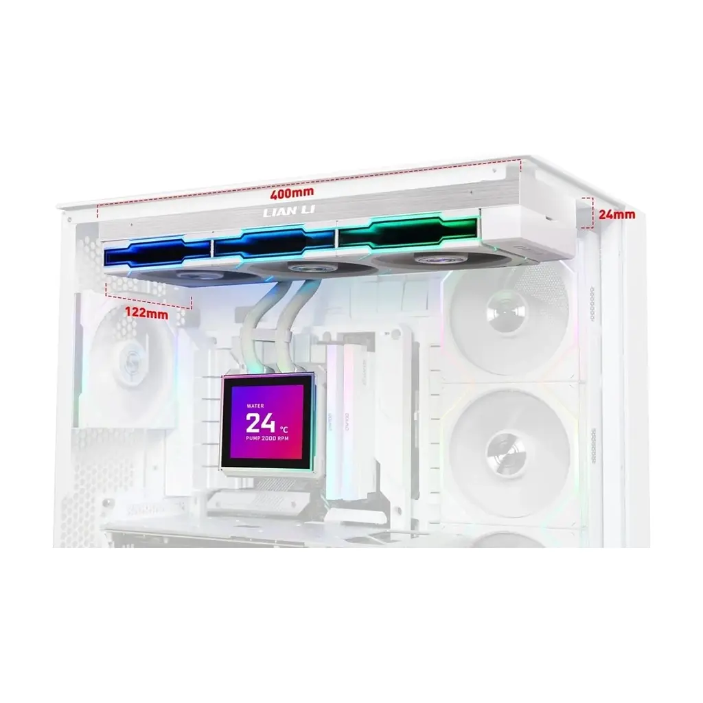 Система рідинного охолодження Lian Li HydroShift II LCD-S 360TL, White (G89.GHS2LCDS36TW.00) - фото 8