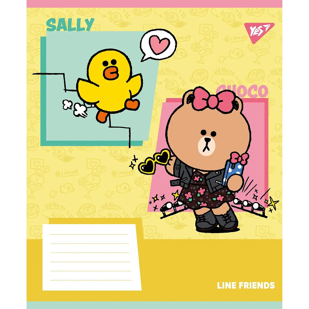 Набір зошитів Yes Line Friends Funny А5, 18 аркушів 25 шт. (767642) - фото 2