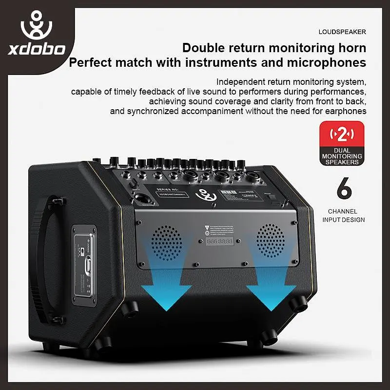 Портативна акустика Xdobo BMTL Artist 300W з пультом бездротова - фото 6
