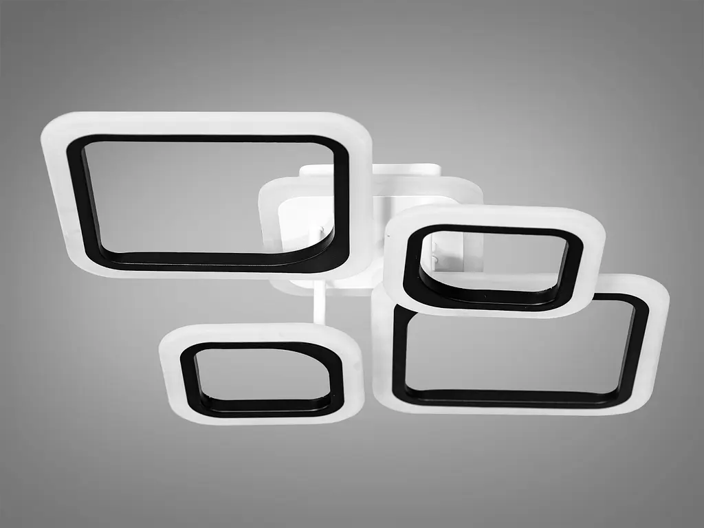 Светодиодная люстра смарт светильник с пультом, 80W, черный - фото 2