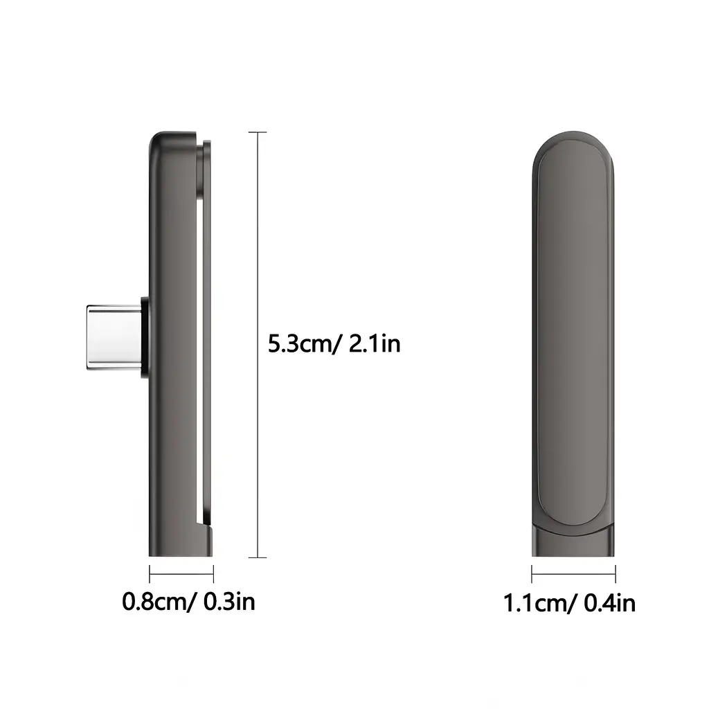 Переходник USB Type-C на Type-C со складывающейся подставкой black - фото 8