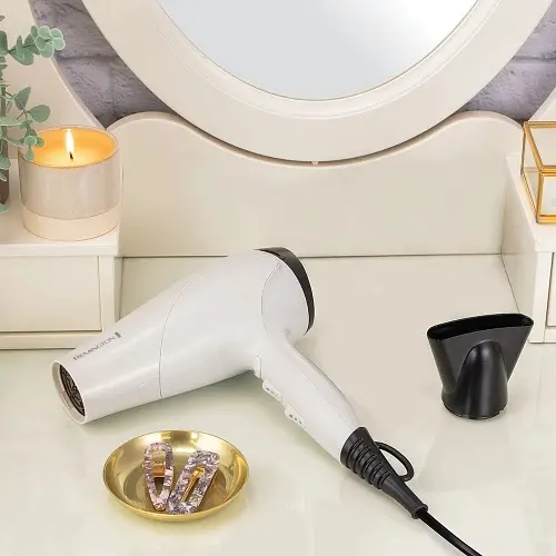 Фен D3194, White/Black, 2200W Remington teh0019616 - фото 7