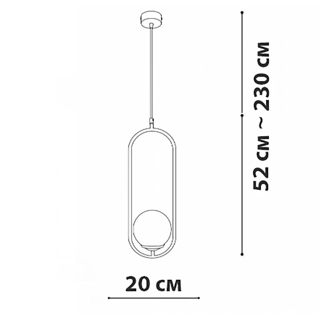 Підвісний світильник Friendlylight Hoop B Black FL3025 - фото 3