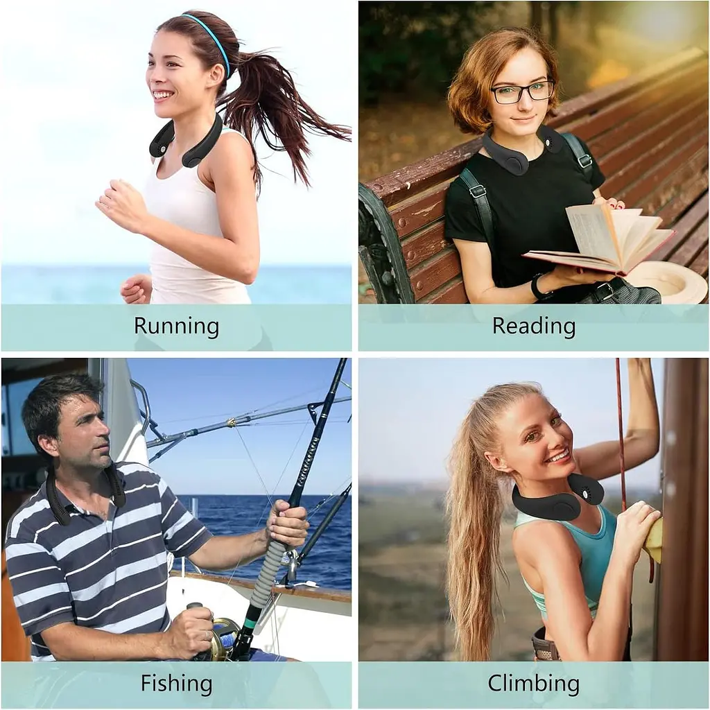 Портативний шийний вентилятор YOULEY 360° Bendable Head - фото 6