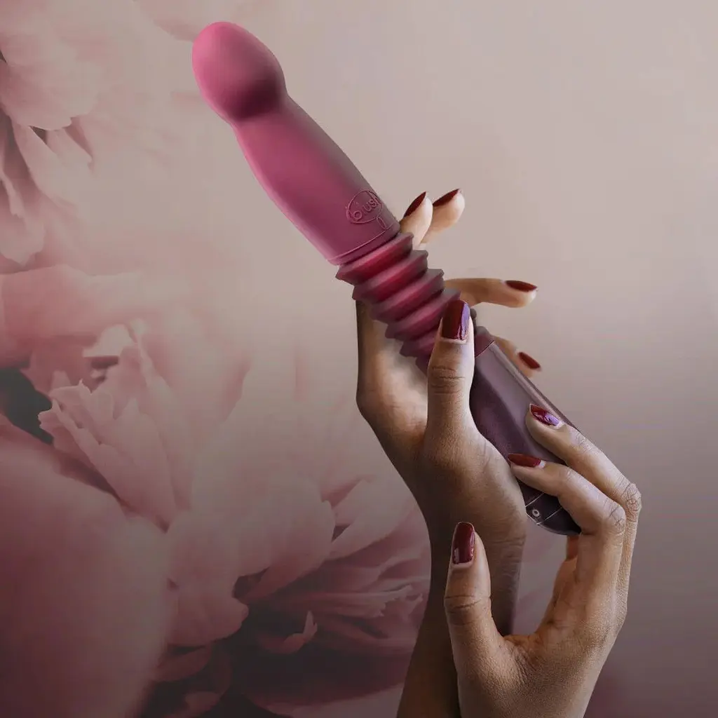 Пульсатор Temptasia Blush Trixie Thrusting Dildo Wine Red - фото 9