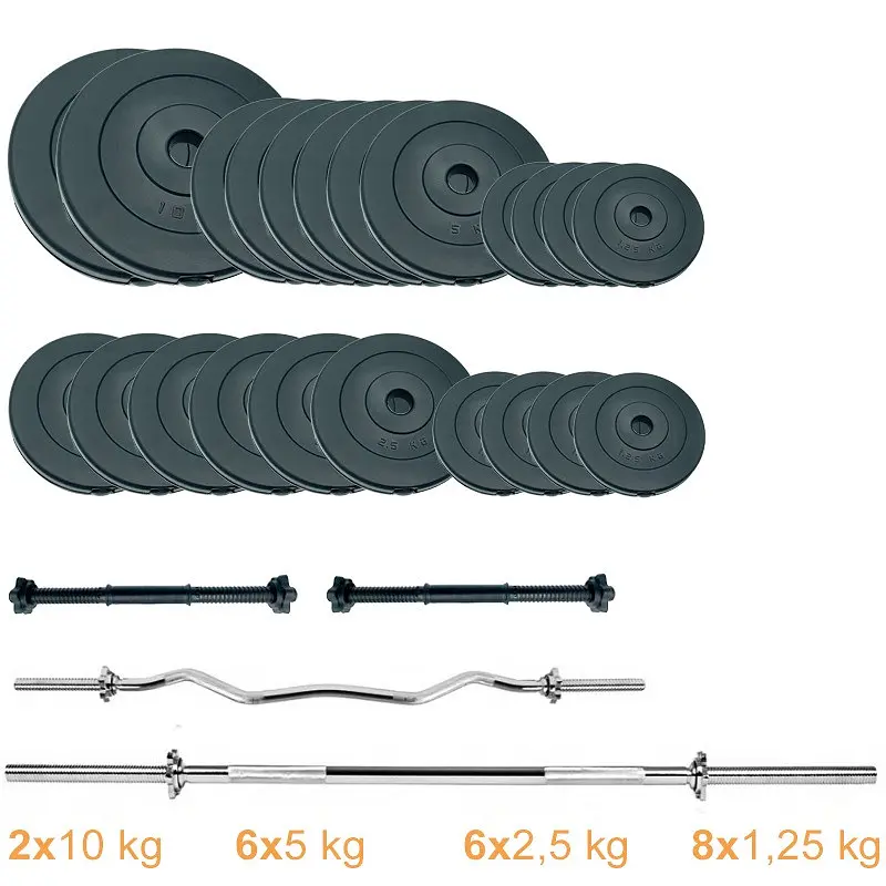 Набір штанг + гантелі Newt Gym Set 2 Rock Pro NE-PL-SET2-90 90 кг - фото 2