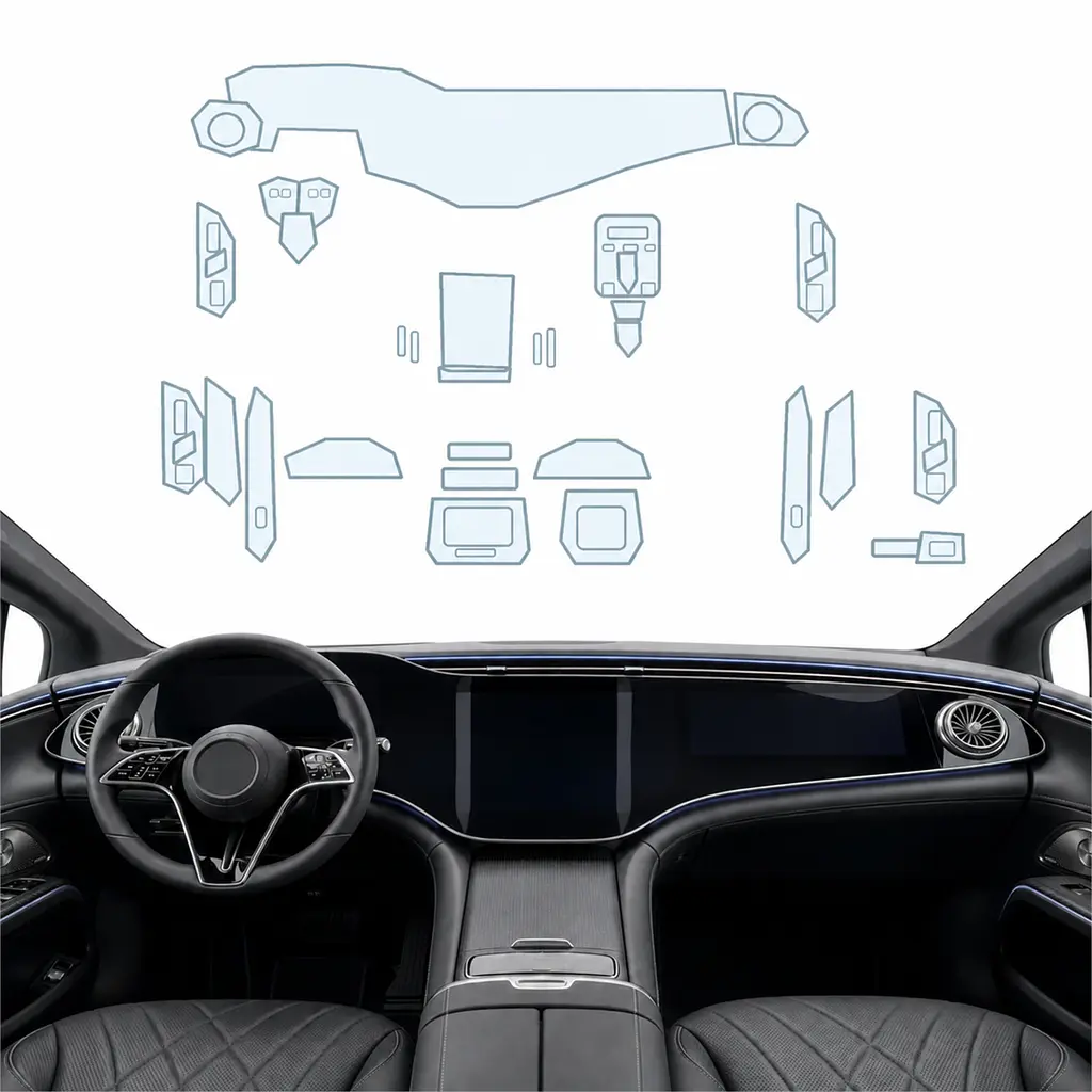 Набір Плівок захисних для салону Mercedes-Benz EQS (V297) 2021- TPH (Кансолі Дисплея Ручок)