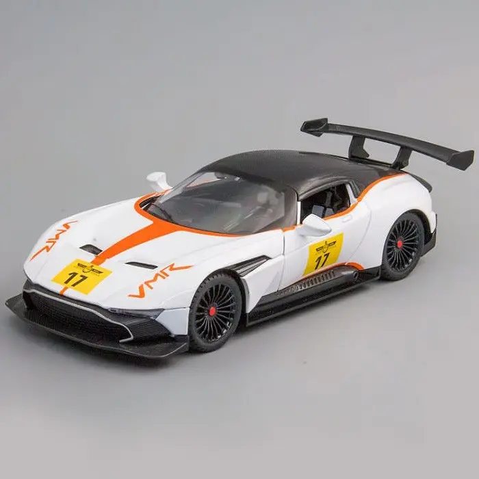 Колекційна металева модель автомобіля АвтоЕксперт Aston Martin Vulcan AMR Pro з інерцією, світлом та звуком 1:24 - фото 9
