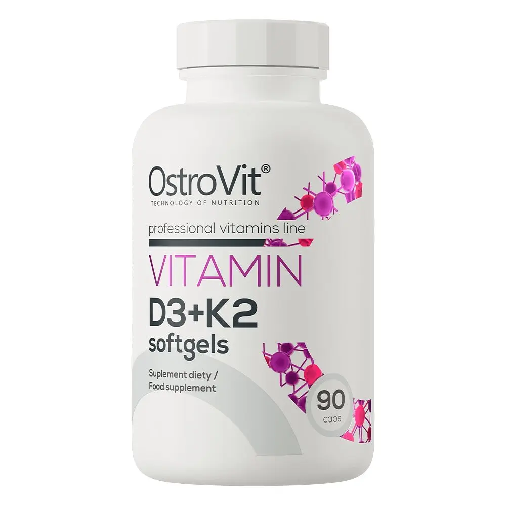 Вітаміни OstroVit Vitamin D3+K2, 90 капсул