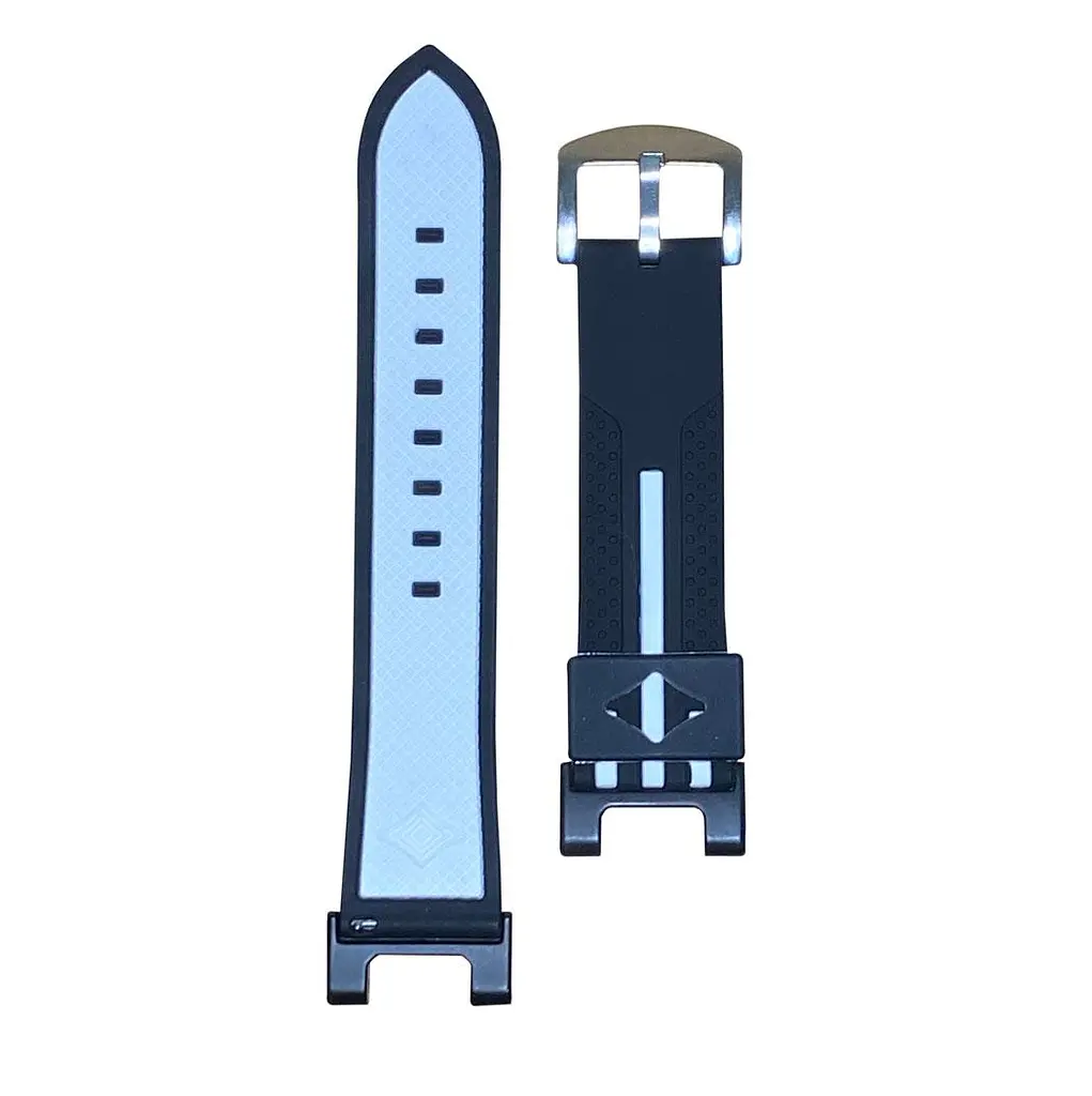 Силиконовый ремешок Primolux Dart для часов Xiaomi Amazfit T-Rex (A1918)/T-Rex Pro (A2013) Black White - фото 3