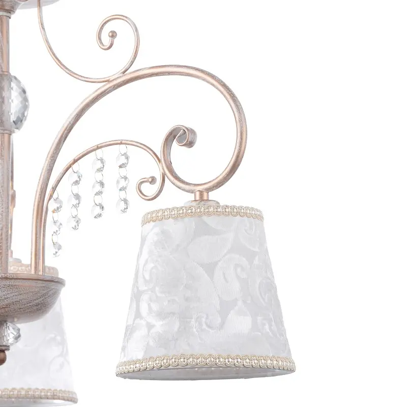 Люстра подвесная Brille с абажуром классическая E14 40W WH (BKL-572S/3) - фото 2