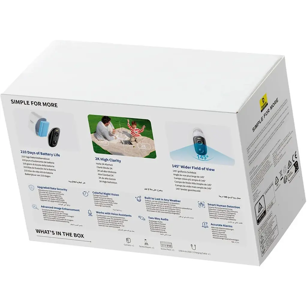 IP-камера видеонаблюдения Baseus Security N1 Outdoor Camera 2K White - фото 3