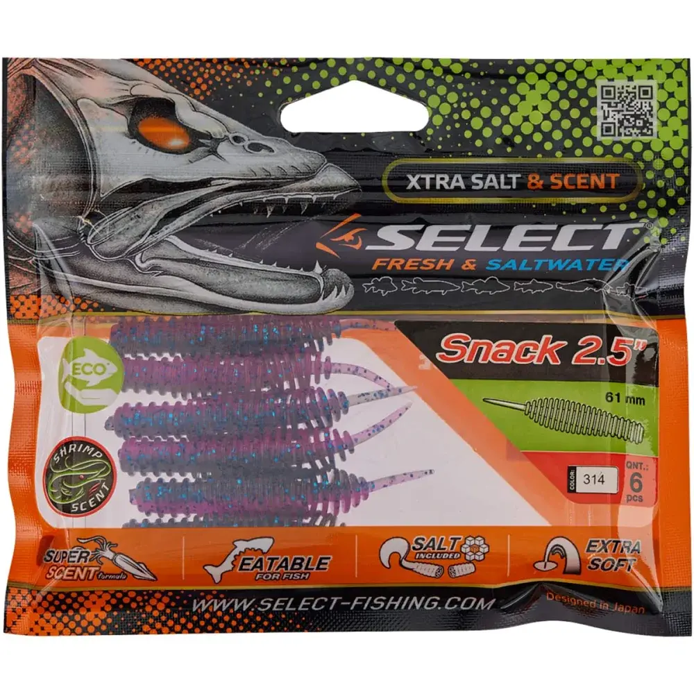 Силікон Select Snack 2.5" #314 (6 шт/уп) - фото 2