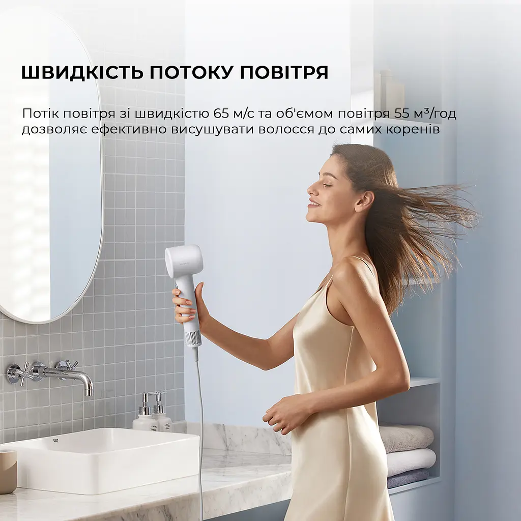 Фен Dreame Gleam Hair Dryer AHD12A Grey - фото 9