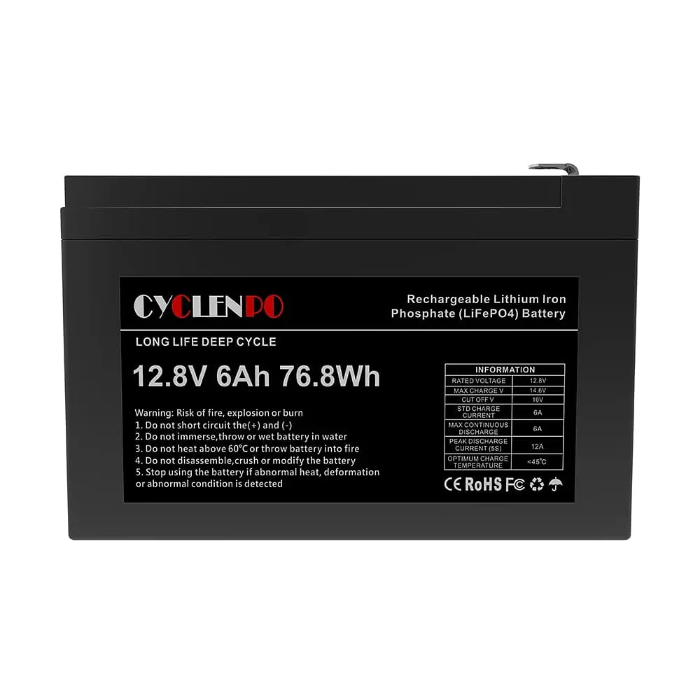 Акумуляторна батарея літій-залізо-фосфатна 12.8В 6Аг Cyclen 12.8V 6AH LiFePo4 (44-00079) - фото 3